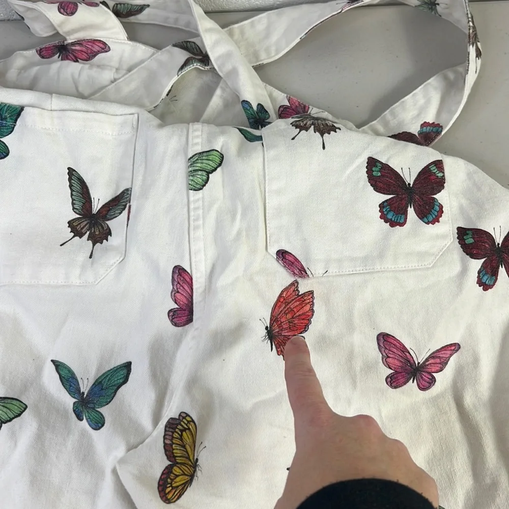 Rent the runway sz 12 Rachel Antonoff clem butterfly pattern jumpsuit rainbow - Picture 9 of 12